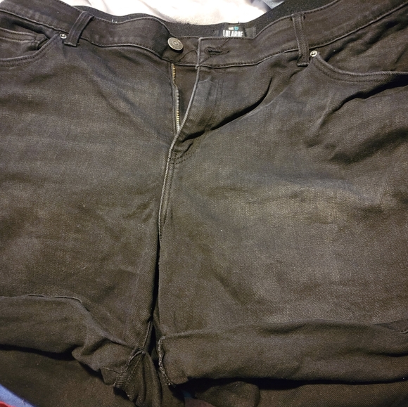 Lularoe Black Denim Boyfriend Shorts 